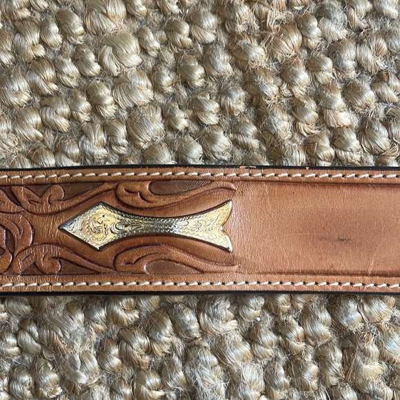 Larry Mahan - Vintage, Western Leather Belt w/San Dimas Brass Buckle size 30 main image 8